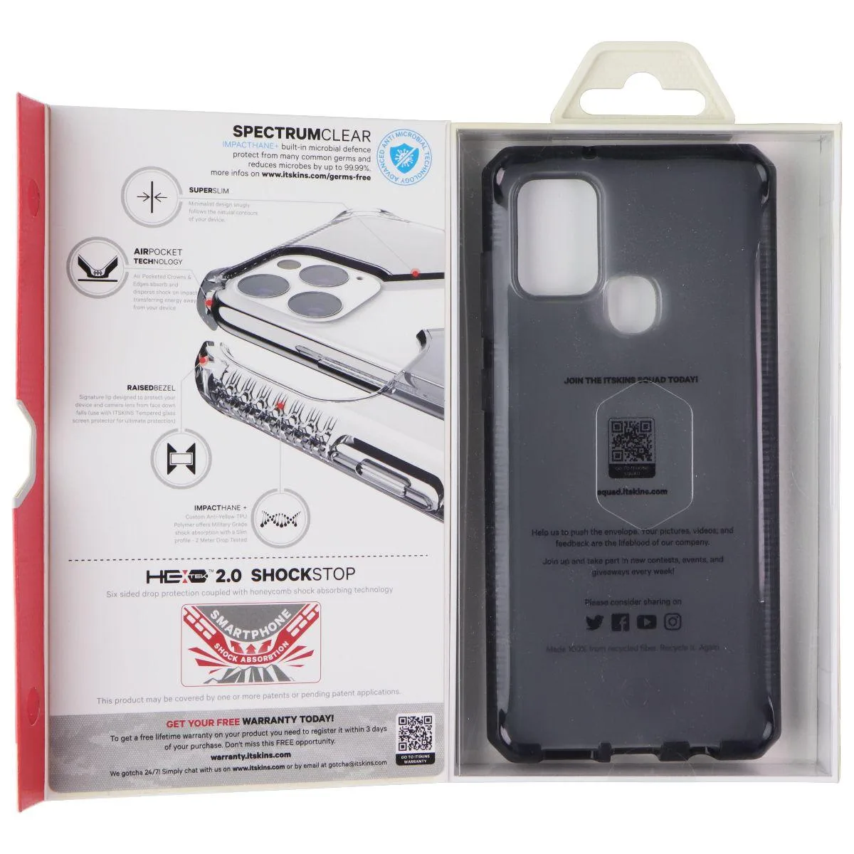 ITSKINS ITSKINS Spectrum Clear Series Gel Case Samsung Galaxy A21s Smoke — product photo