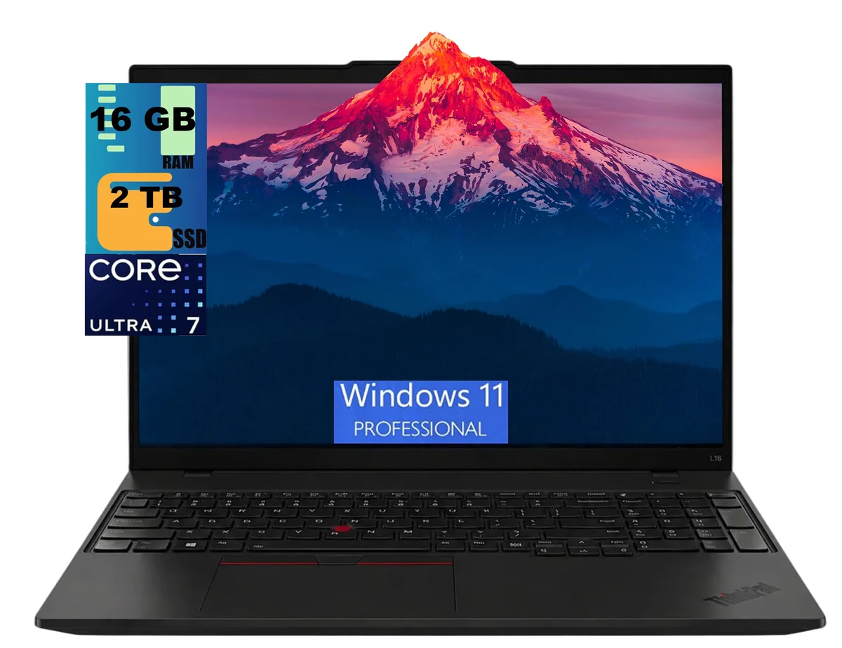 Lenovo Lenovo ThinkPad L16 laptop Intel Core Ultra 7 255U 12-core 16GB DDR5 2TB SSD 16" WUXGA — product photo