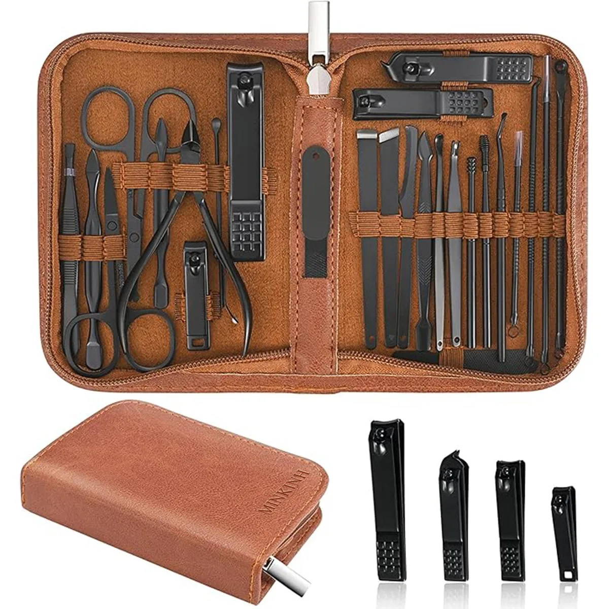 No Sew No Sew ORBET-05 26-piece nail kit Brown — product photo