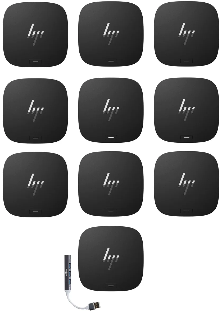 HP HP Thunderbolt 280W G4 Docking Station (4L1N6AV#ABA) &amp; Dockztorm Hub 10 Pack — product photo
