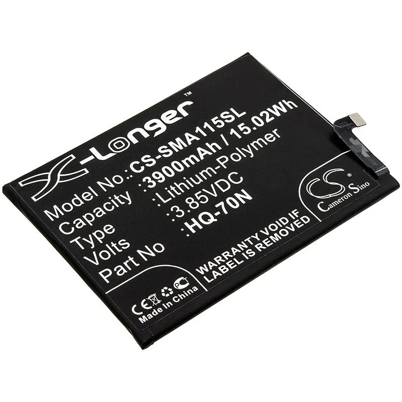Rectangular smartphone replacement battery with gold contacts