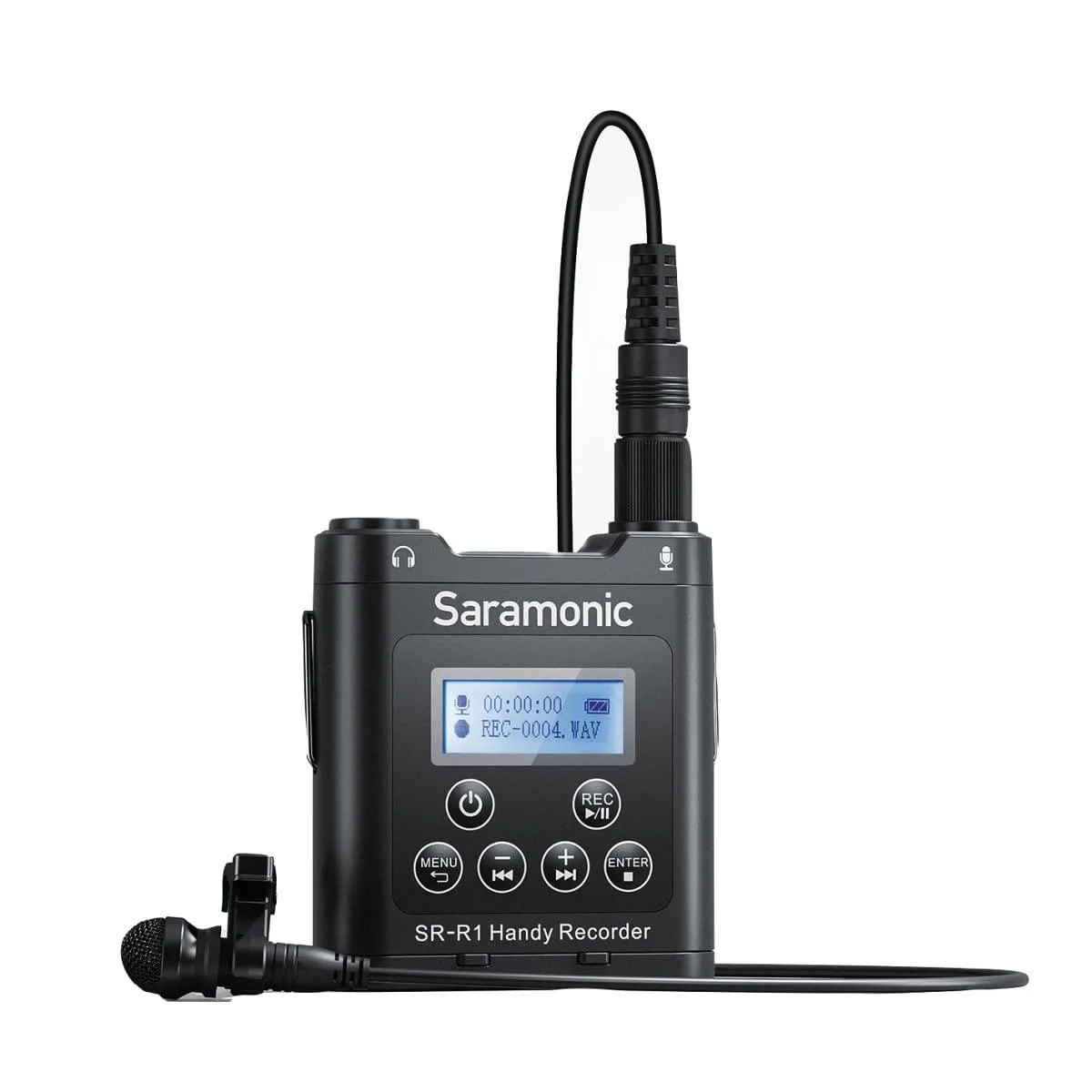 LORDWORLD LORDWORLD SR-R1 Belt Pack Stereo Recorder with Lavalier, Black — product photo