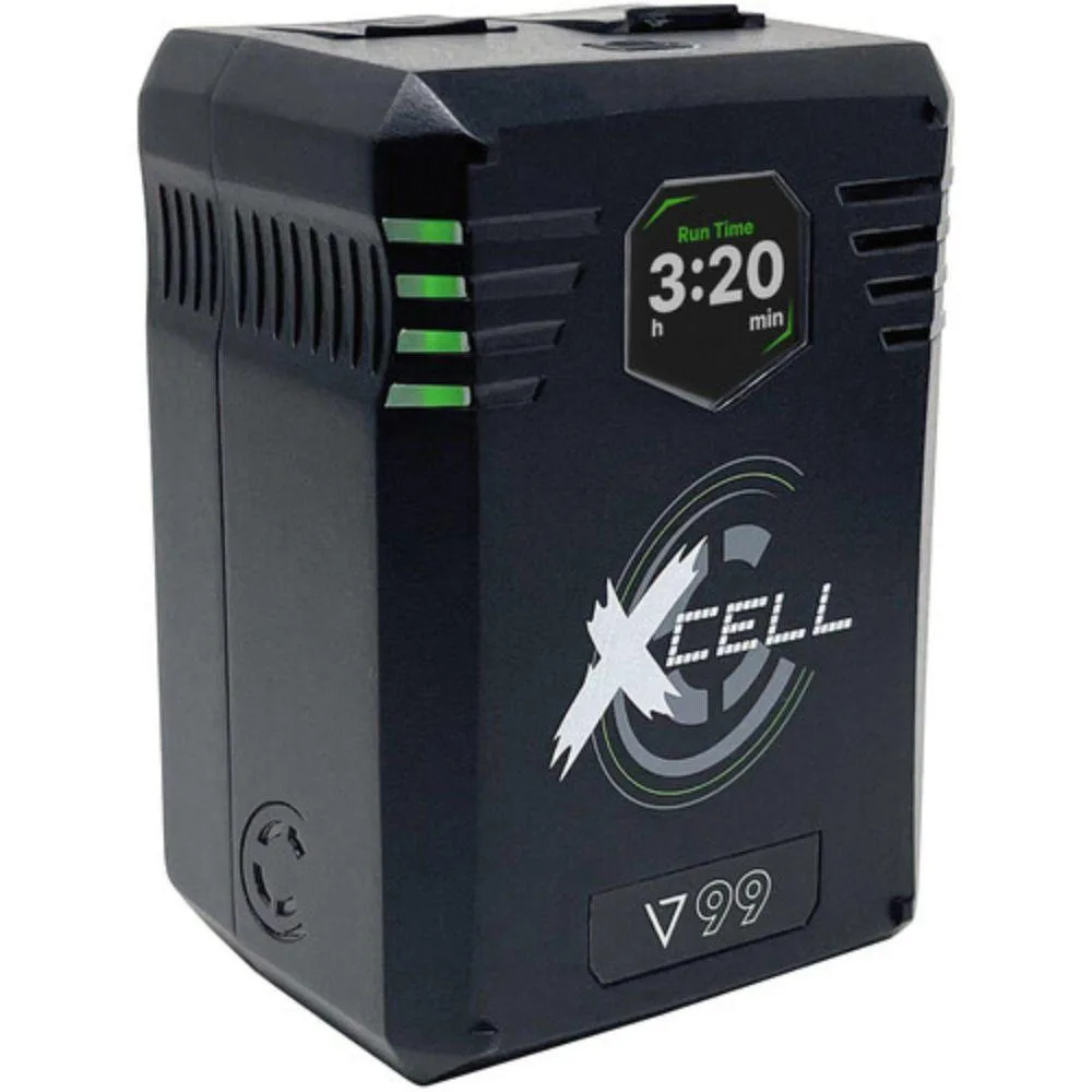 Compact V-mount battery with OLED display and D-Tap USB-C ports