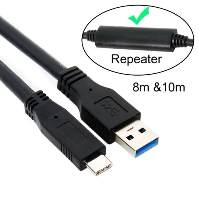 Cablecc Cablecc USB 3.1 Type-C to USB 3.0 Type-A Repeater Cable 10m — product photo