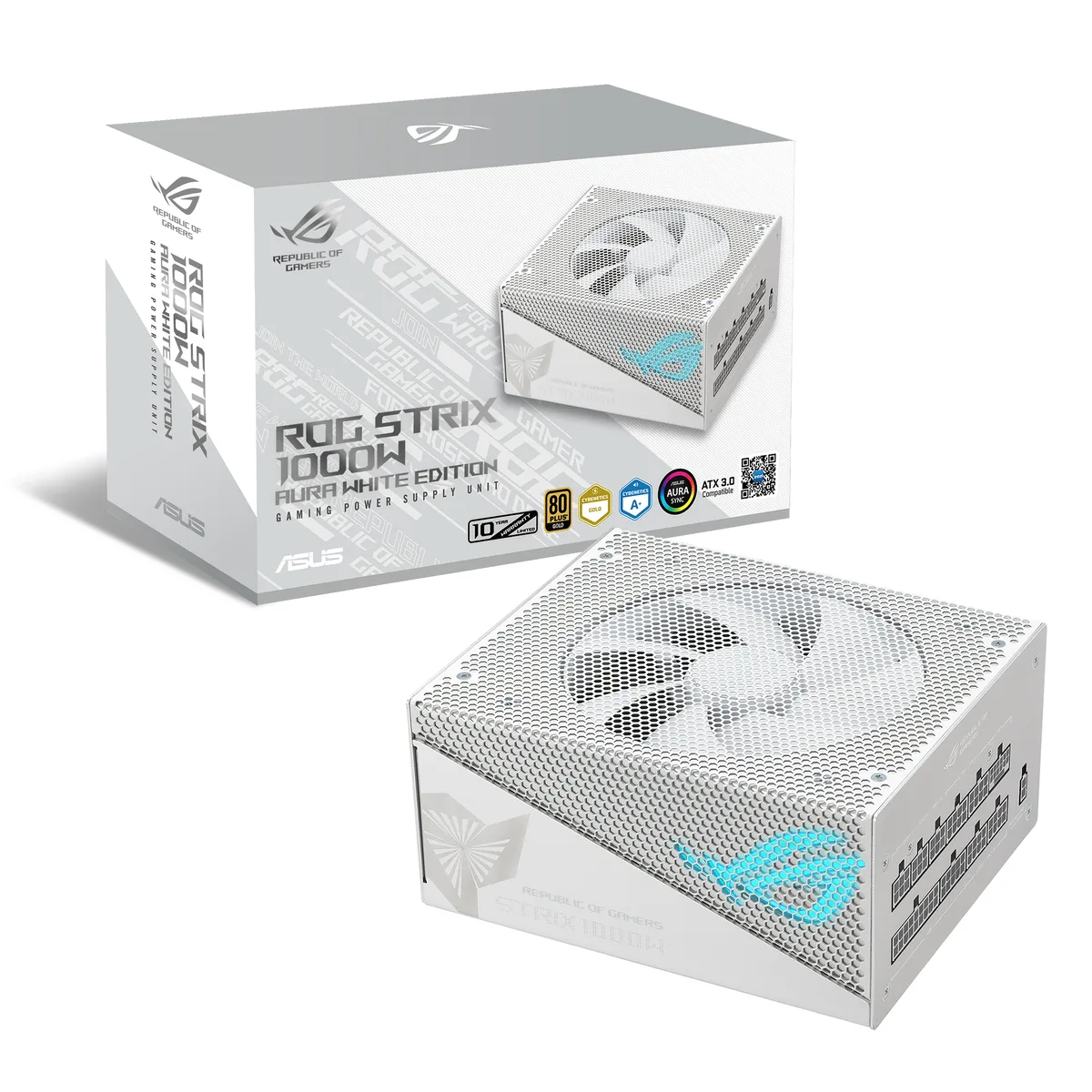 ASUS ASUS ROG-STRIX-1000G-AURA-WHITE-GAMING 1000 W power supply — product photo