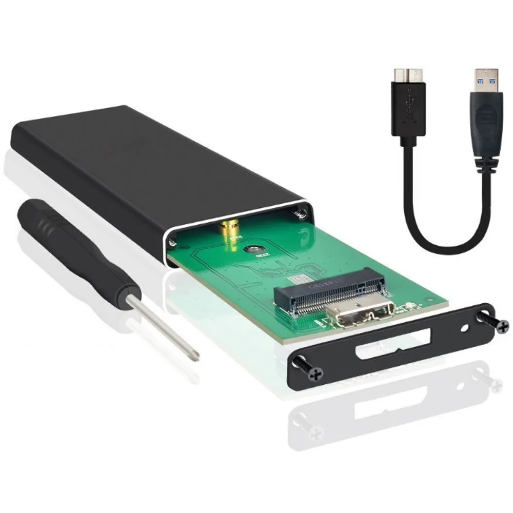 JacobsParts Inc. JacobsParts Inc. M.2 NGFF SATA to USB 3.0 Drive Enclosure Black Aluminum — product photo
