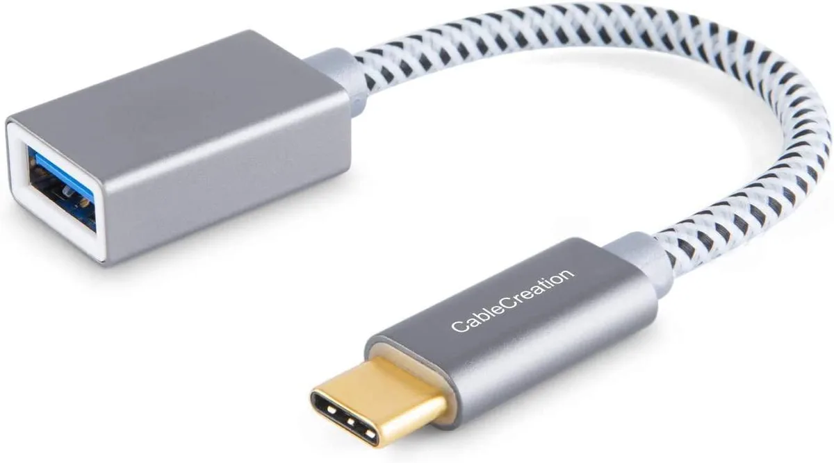 CableCreation CableCreation USB-C to USB-A OTG Adapter 0.5 ft Space Gray — product photo