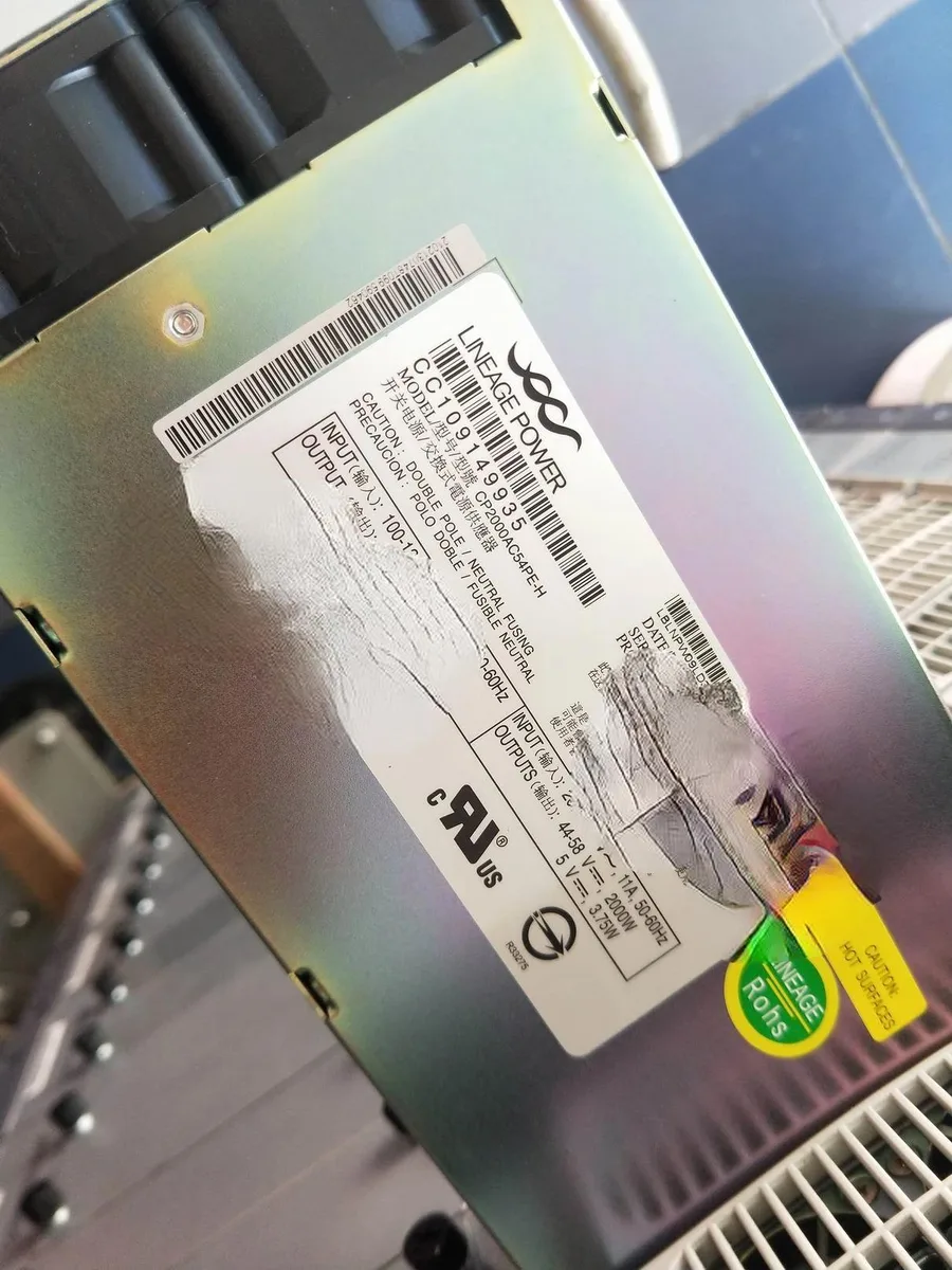 Supersuperuncle Supersuperuncle CP2000AC54PE-H server power supply 2000W 54V — product photo