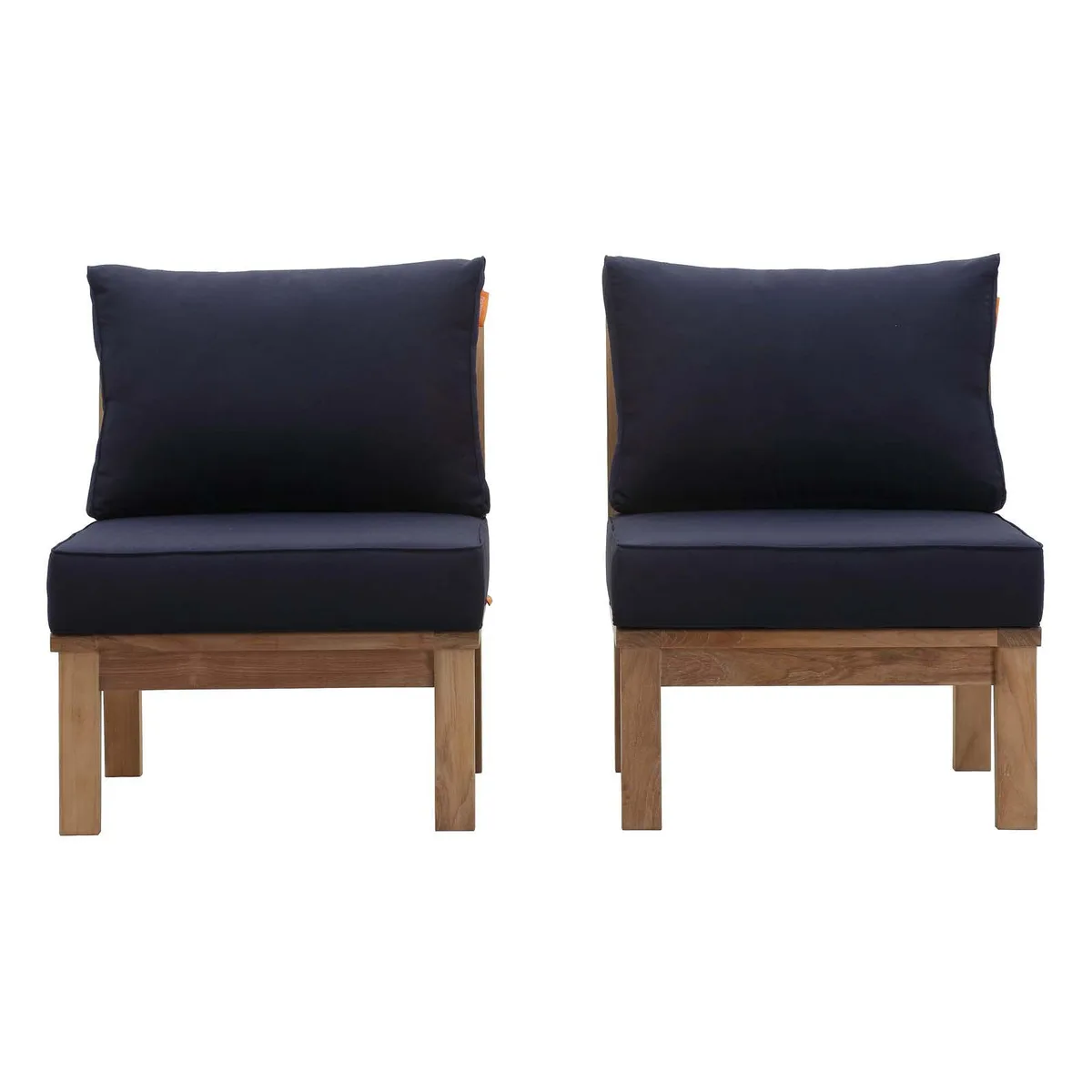 Modway Furniture Modway Furniture Marina 2 Piece Outdoor Patio Teak Set Natural Navy — product photo