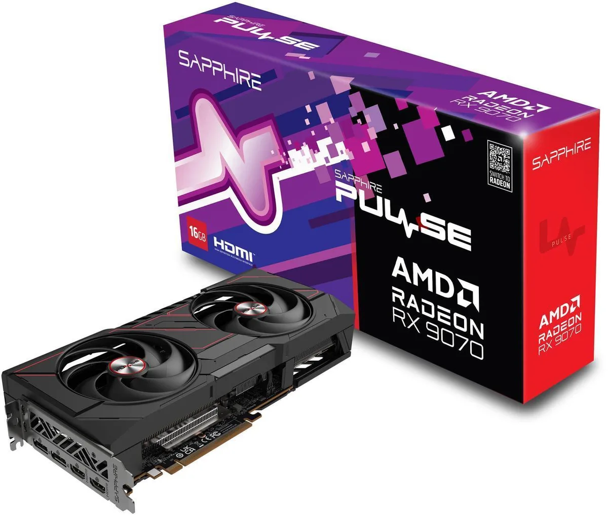 Sapphire Tech Sapphire Tech PULSE Radeon RX 9070 16GB graphics card — product photo