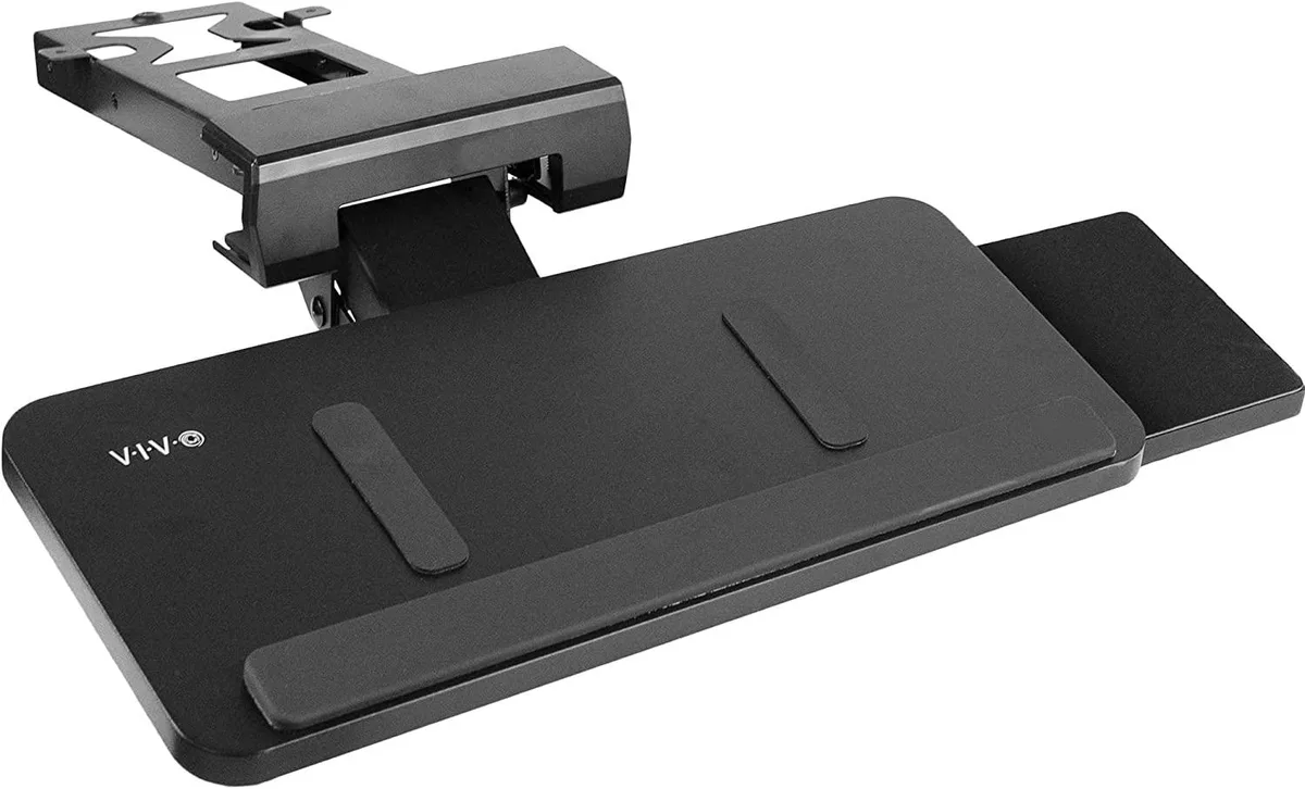 DIVI DIVI Extra Large Adjustable Keyboard Tray with Slide-Out Mouse Platform, Black — product photo