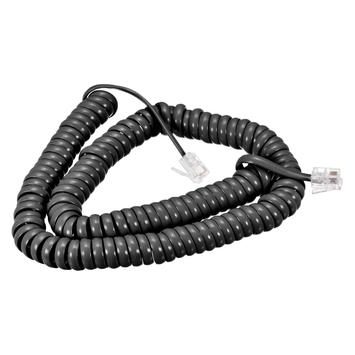 Unique-Bargains Unique-Bargains Telephone Handset Cord 4P4C 16.4 Feet Coiled Black — product photo