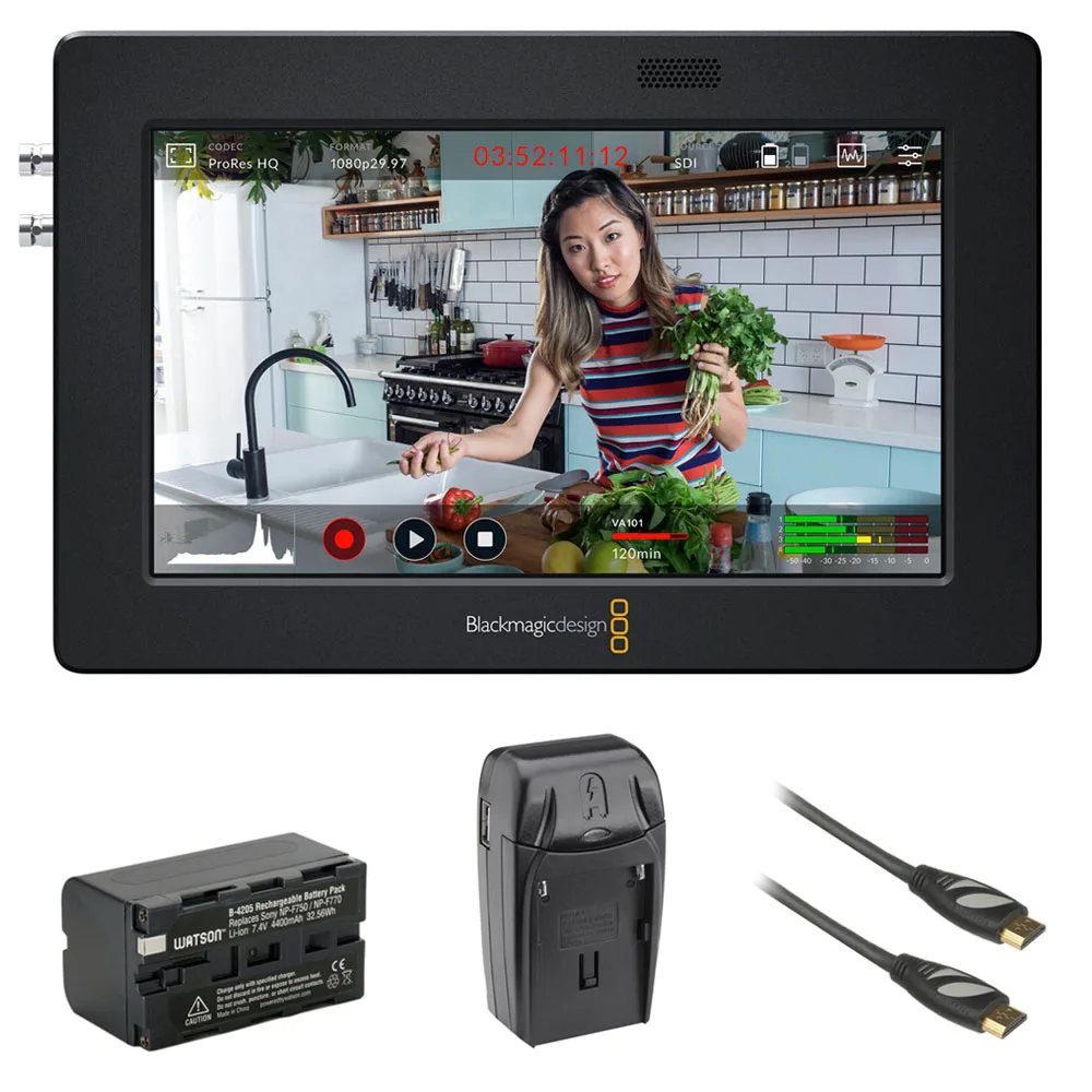 Blackmagic Design Pty. Ltd. Blackmagic Design Video Assist 3G 7" Recorder Monitor Kit with NP-F770 Battery — product photo