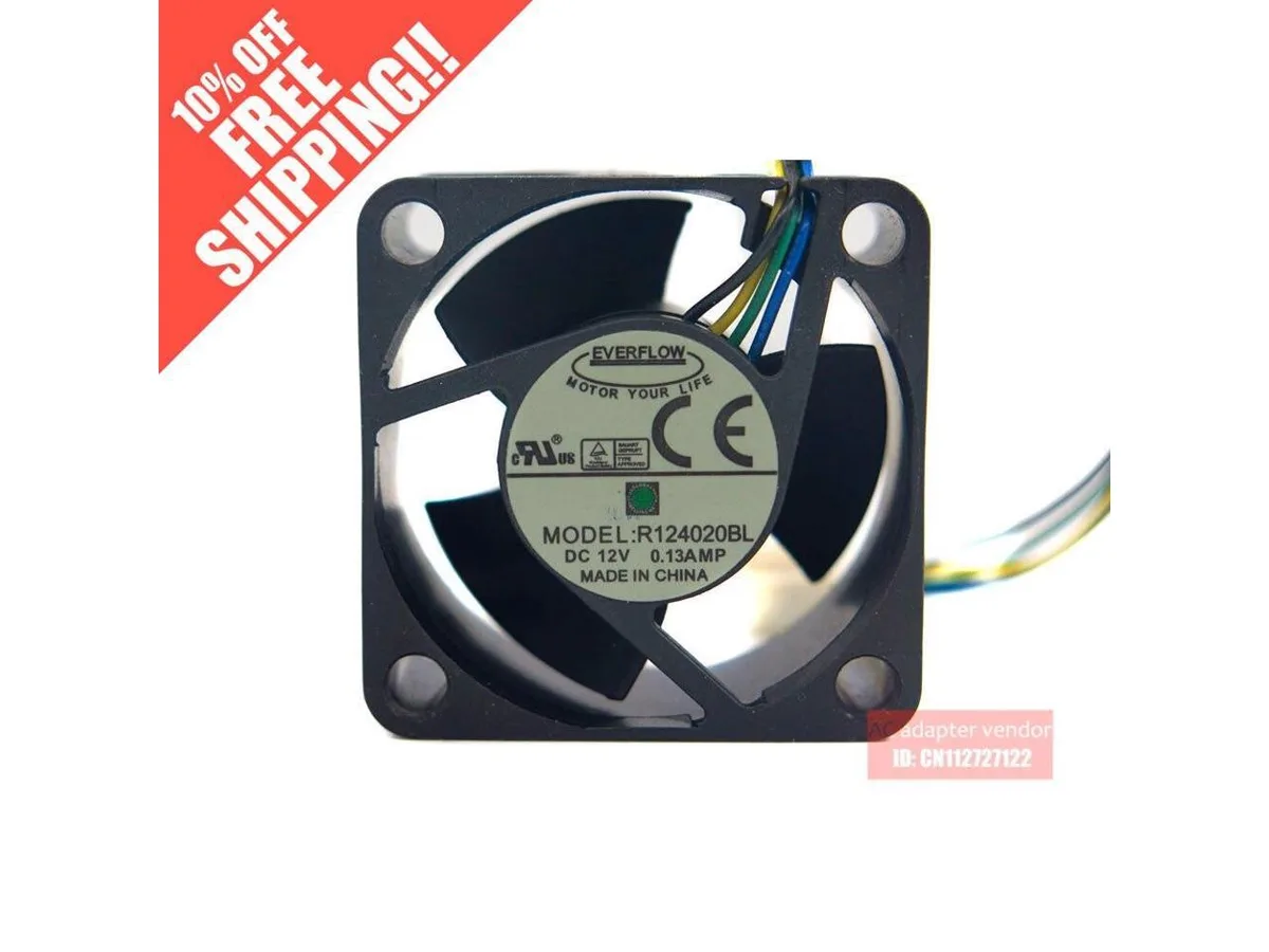 Fans Fans 4020 12V .13A Double ball bearing 4 wire case fan — product photo