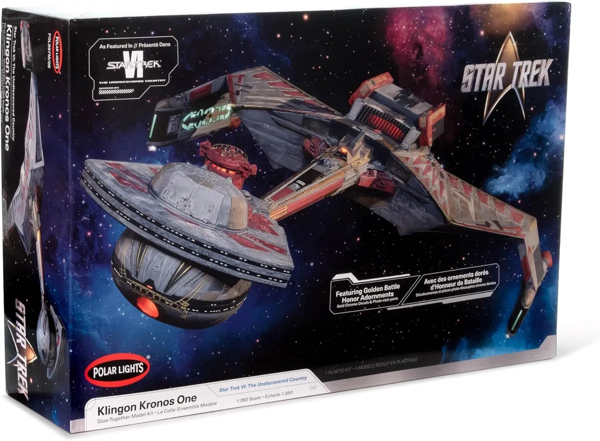 Polar Lights Polar Lights POL997M Star Trek VI Klingon Kronos One 1/350 Scale Model Kit 142 Parts 24 Inches — product photo