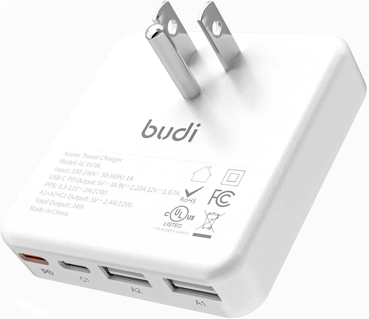 ONITOON ONITOON 34W 4-Port USB-C Wall Charger 20W PD — product photo
