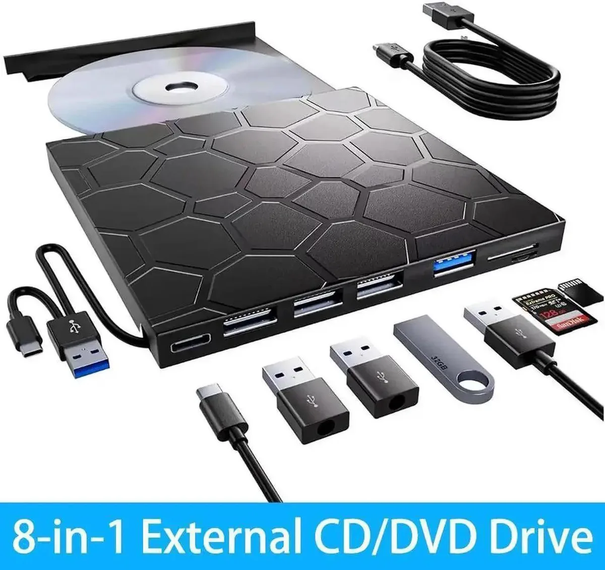 Vszerda Vszerda 8-in-1 USB 3.0 DVD accessory — product photo