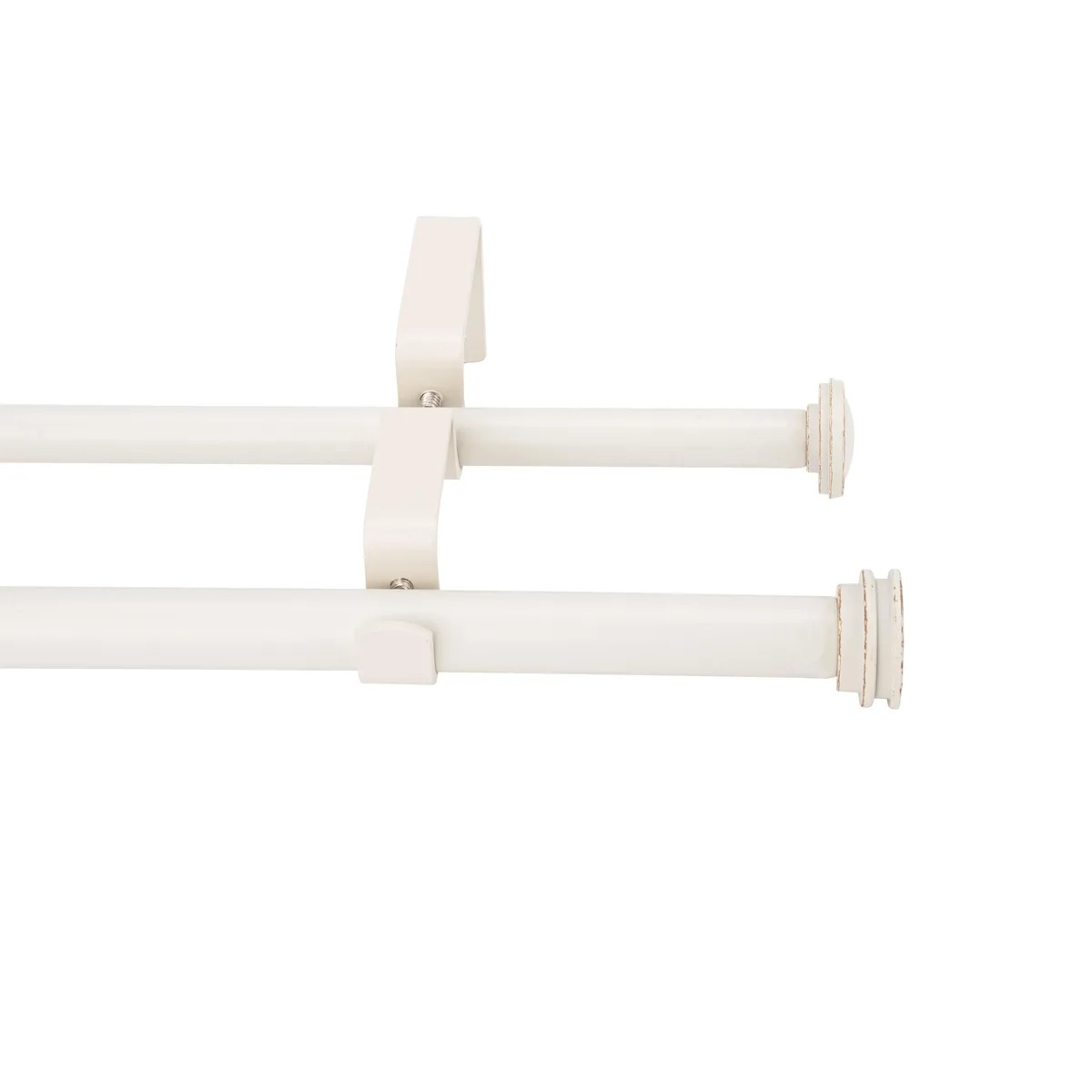 Not Avail Not Avail Double Curtain Rod Weathered White 28-48 — product photo