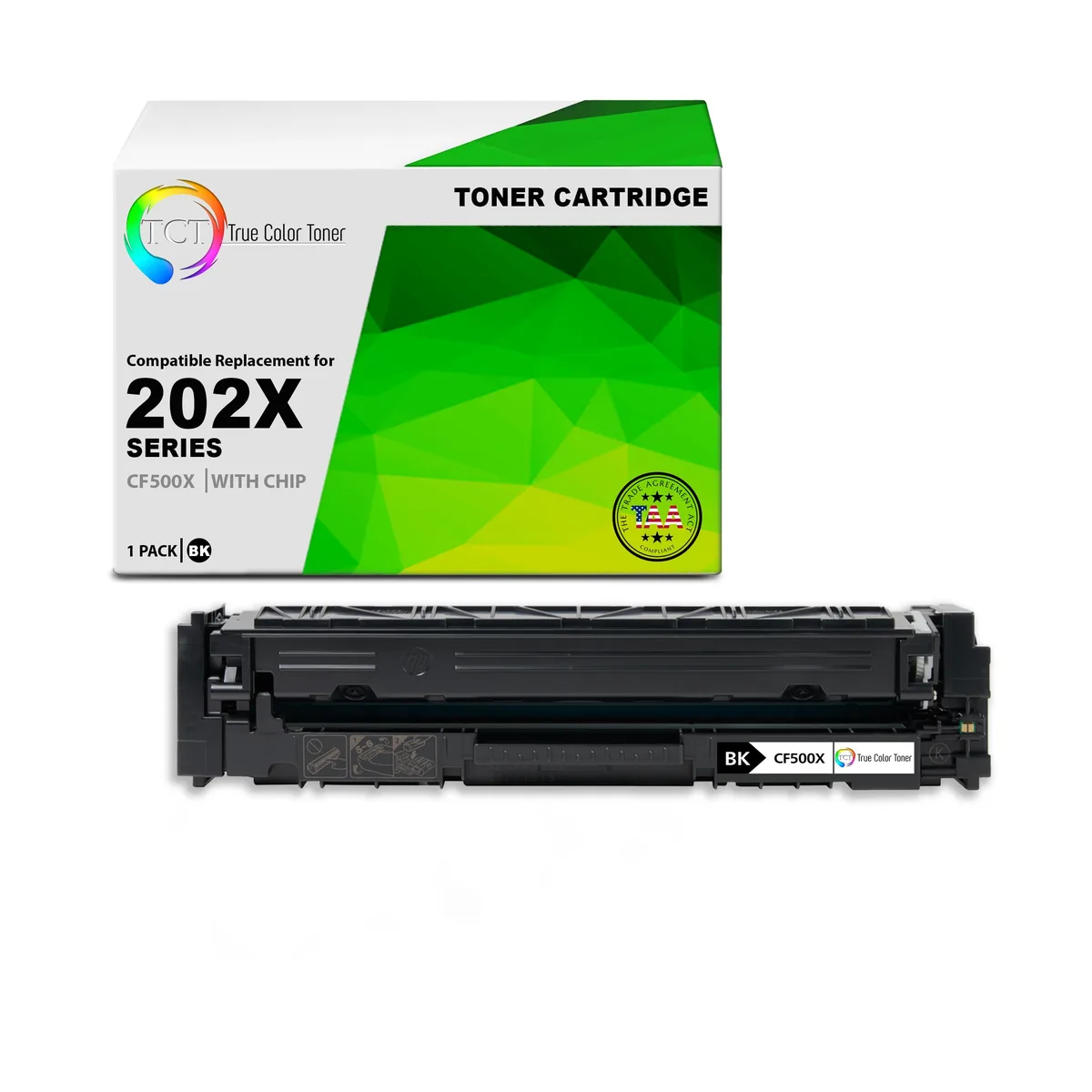 True Color Toner True Color Toner CF500X Black TAA Compliant High Yield Toner Cartridge 3200 Pages — product photo