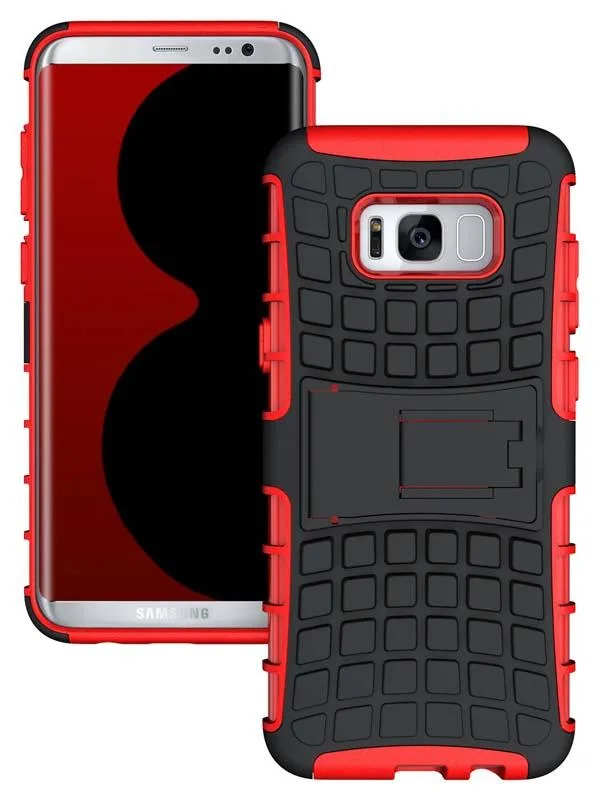 Nakedcellphone Nakedcellphone Grenade Hybrid Case with Stand Red/Black for Galaxy S8+ SM-G955 — product photo