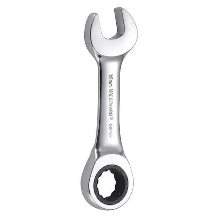 Westward combination stubby wrench metric 16mm chrome finish