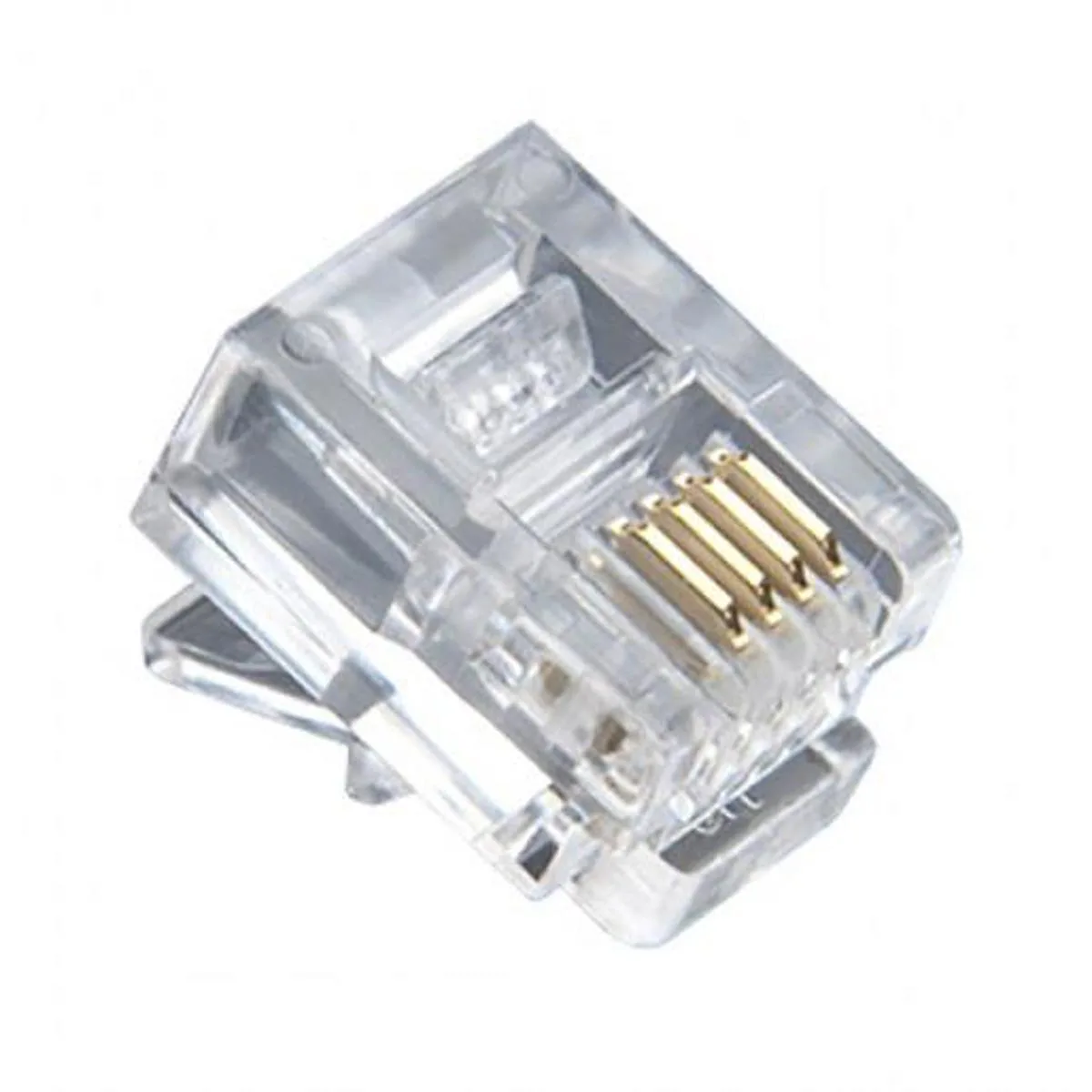 Platinum Tools Platinum Tools RJ11 (6P4C) Flat-Stranded Modular Plugs 500-Pack — product photo