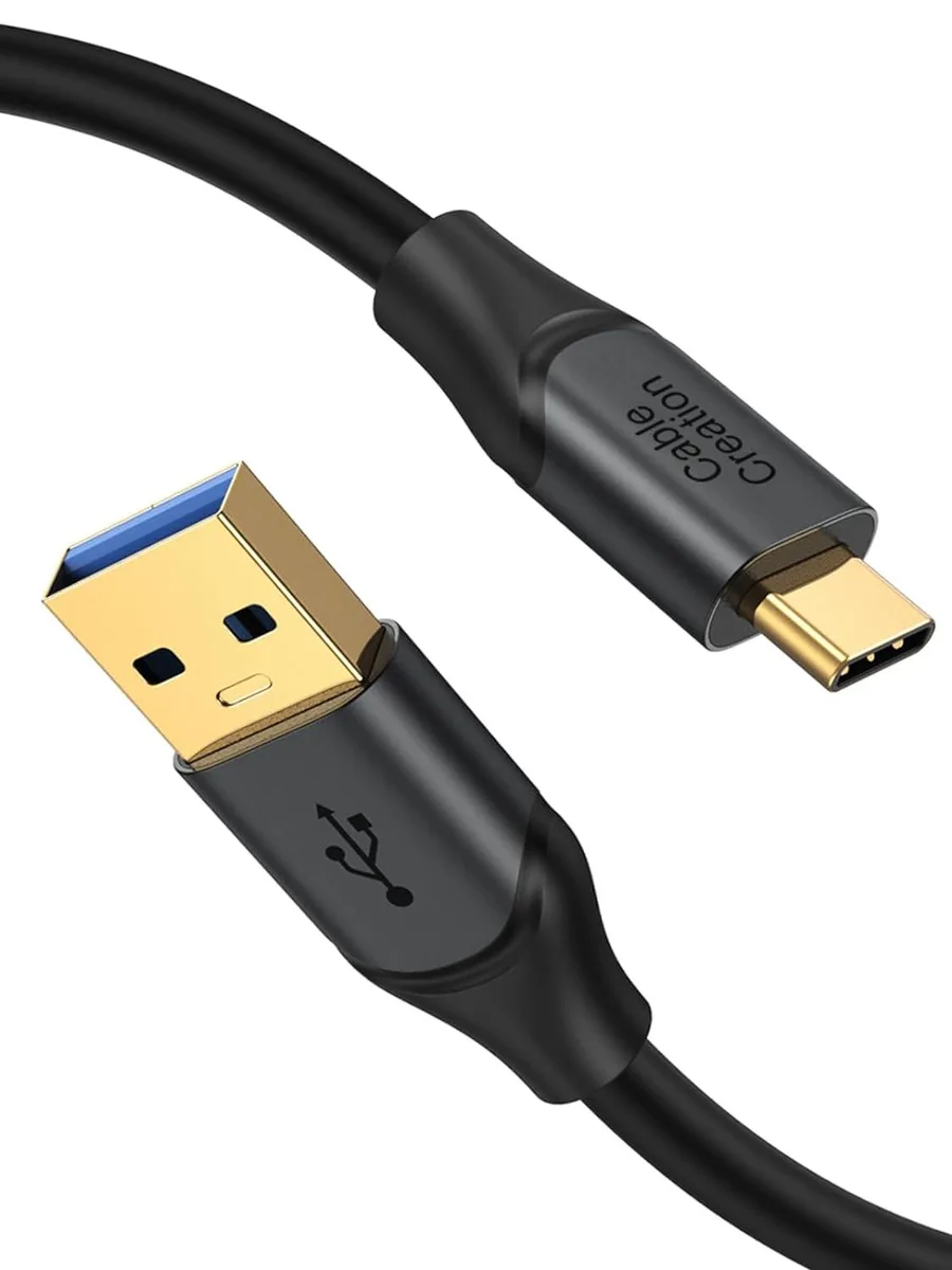 CableCreation CableCreation 2-Pack USB C to USB A Cable 1.0m 10Gbps Gray — product photo