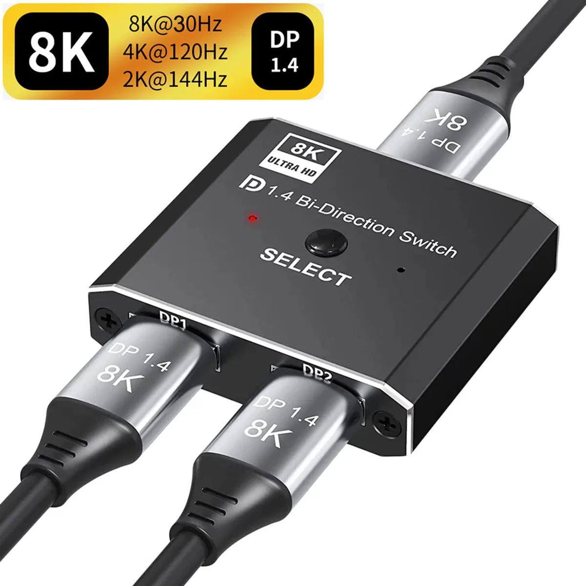 LUOM LUOM OZQD Bi-Directional DP 1.4 Switch 8K@30Hz 4K@120Hz — product photo