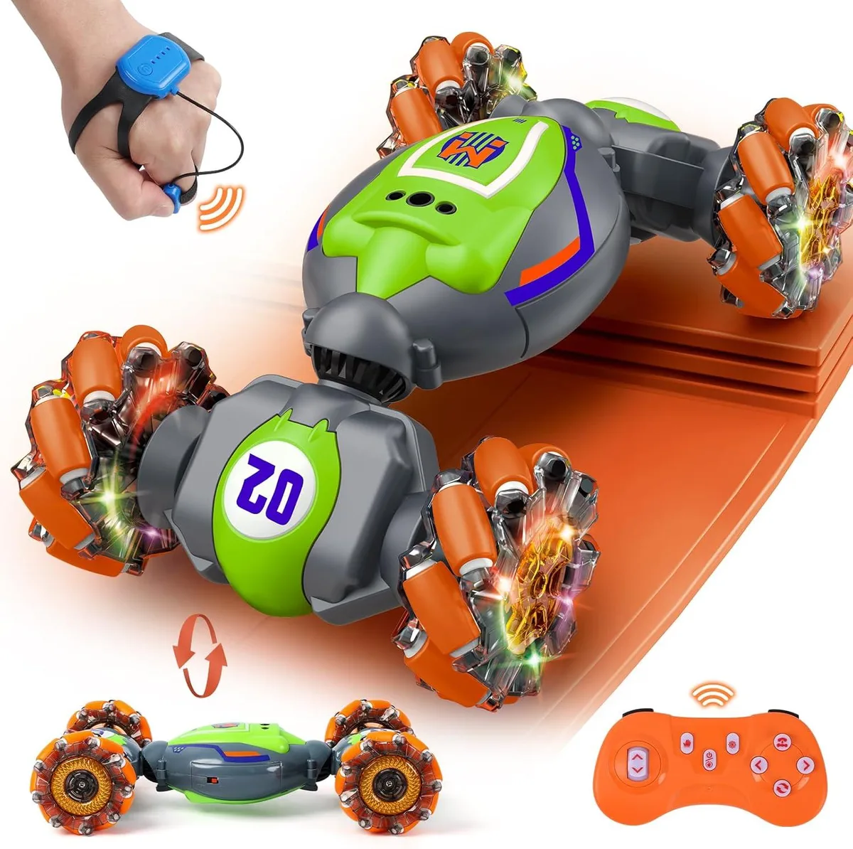 usbroway usbroway Gesture Sensing RC Stunt Car 4WD 2.4Ghz 360 Drift Toy — product photo