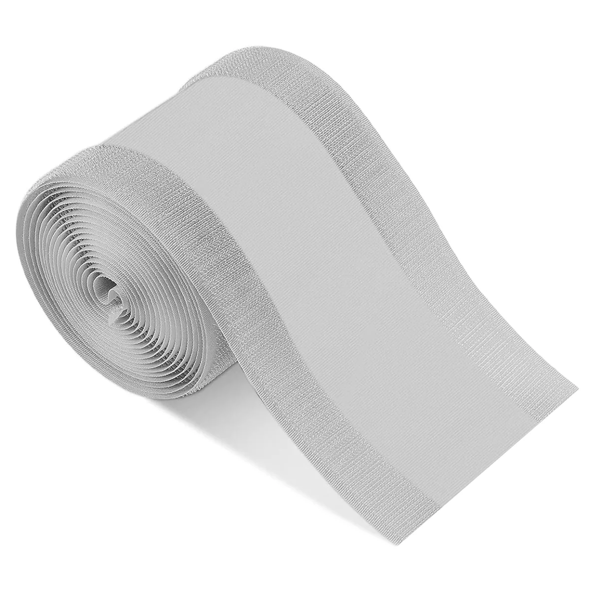 Grey nylon cord cover roll with hook-and-loop fastening, 10 ft length
