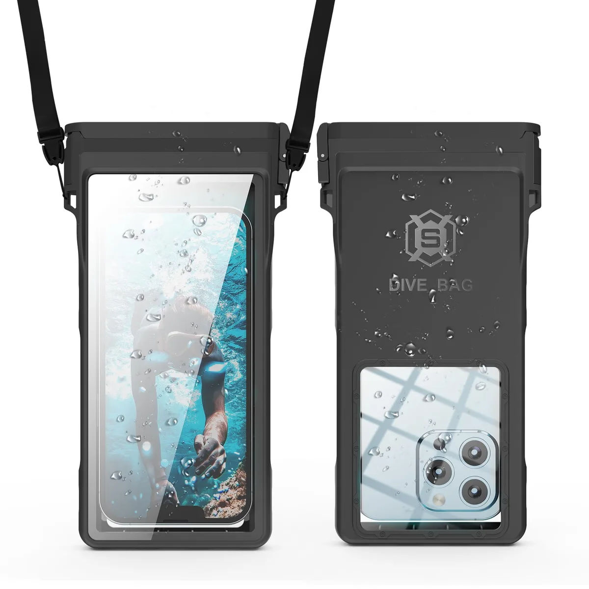 YUECHCASES QSD_1 case Black 8.0 in x 1.6 in x 4.3 in IP68 33ft 50ft — product photo