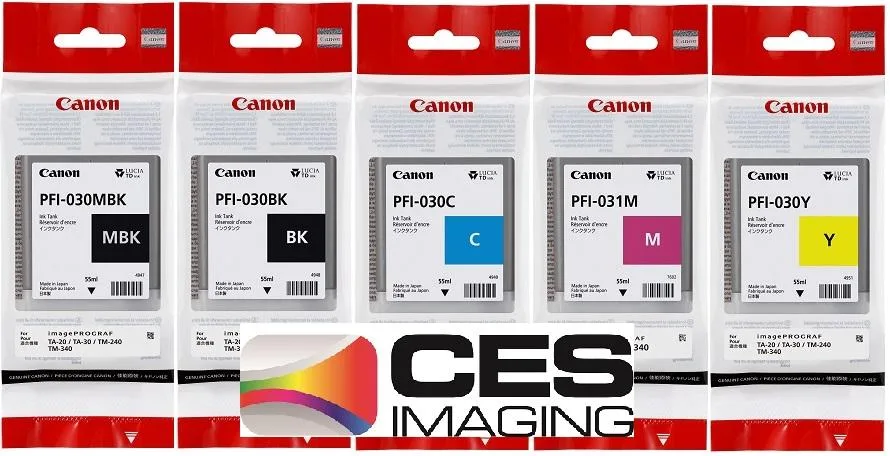 Canon Canon PFI-030/031 55ml 5-colour ink tank set — product photo