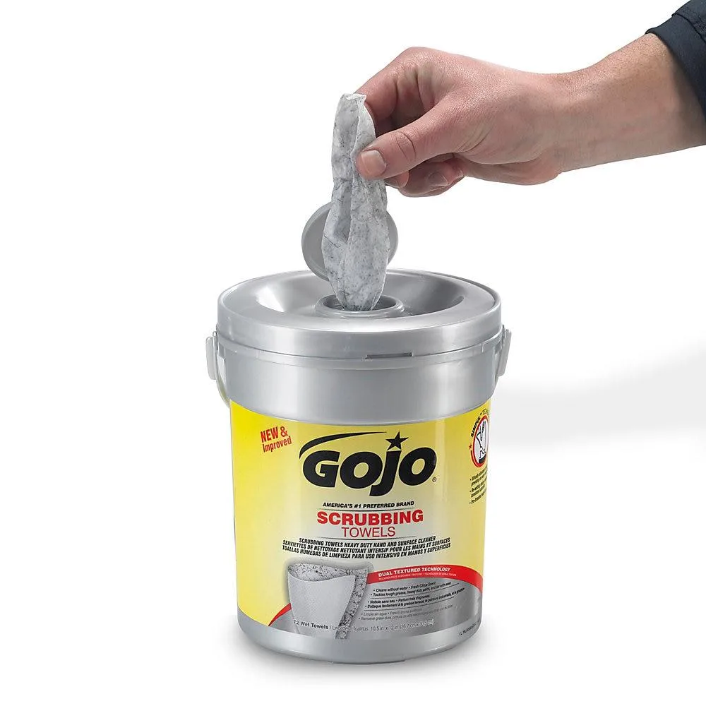 GOJO GOJO 639606 72 Count Canister Scrubbing Wipes cleaning — product photo
