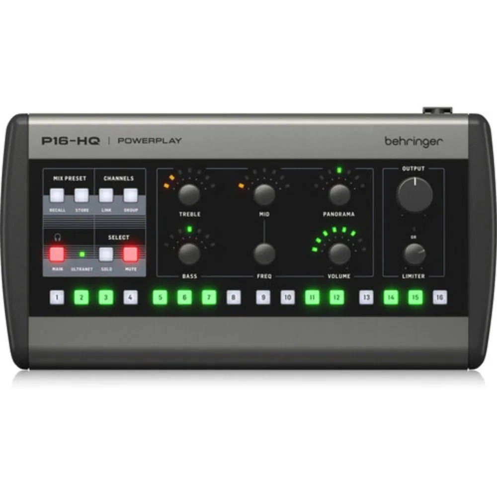 Behringer Behringer P16-HQ 16-Channel Personal Monitoring Mixer 114 dB — product photo