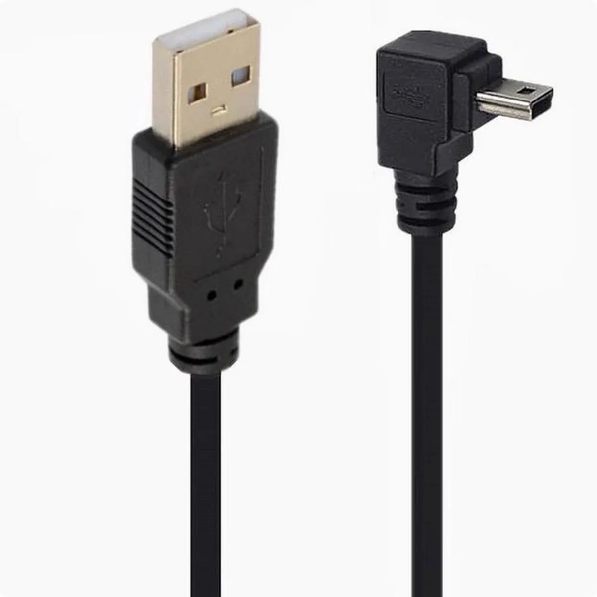 Aomoproing Aomoproing USB 2.0 Mini 5P Left Angle 90° 3m Upbending Cable — product photo
