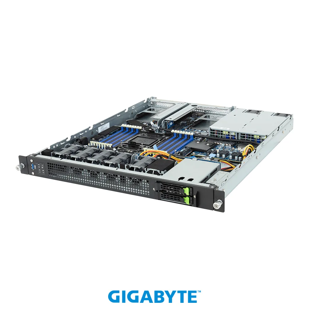 GIGABYTE GIGABYTE E164-S30-AAG1 barebone server 1U 2-bay 2.5 Gen5 NVMe/SATA/SAS-4 — product photo