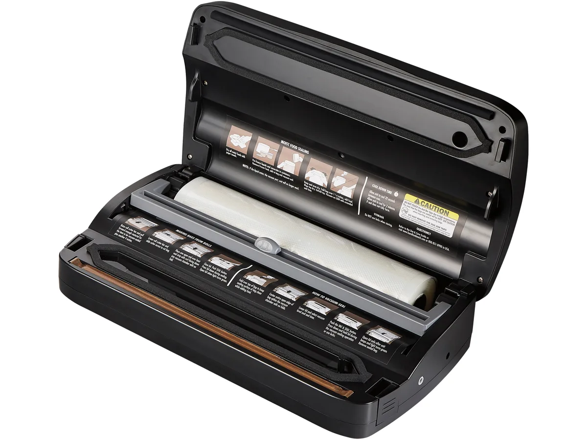 WestonSupply WestonSupply 653001W vacuum sealer with roll cutter and storage — product photo