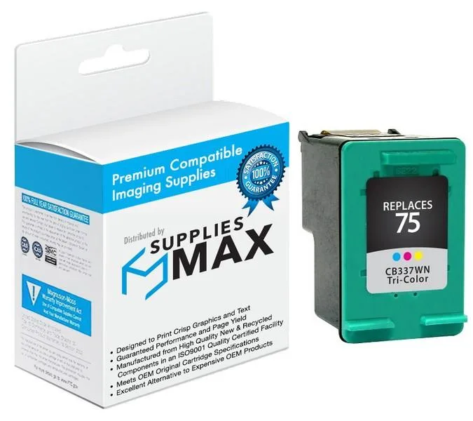 SuppliesMax SuppliesMax CB337WN Tri-Color Inkjet Cartridge 170 Pages — product photo