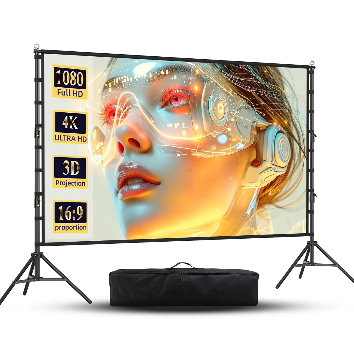 Avantalk Avantalk 180 inch Outdoor Projector Screen with Stand 16:9 4K HD 119 inch Height 18.1 lbs — product photo