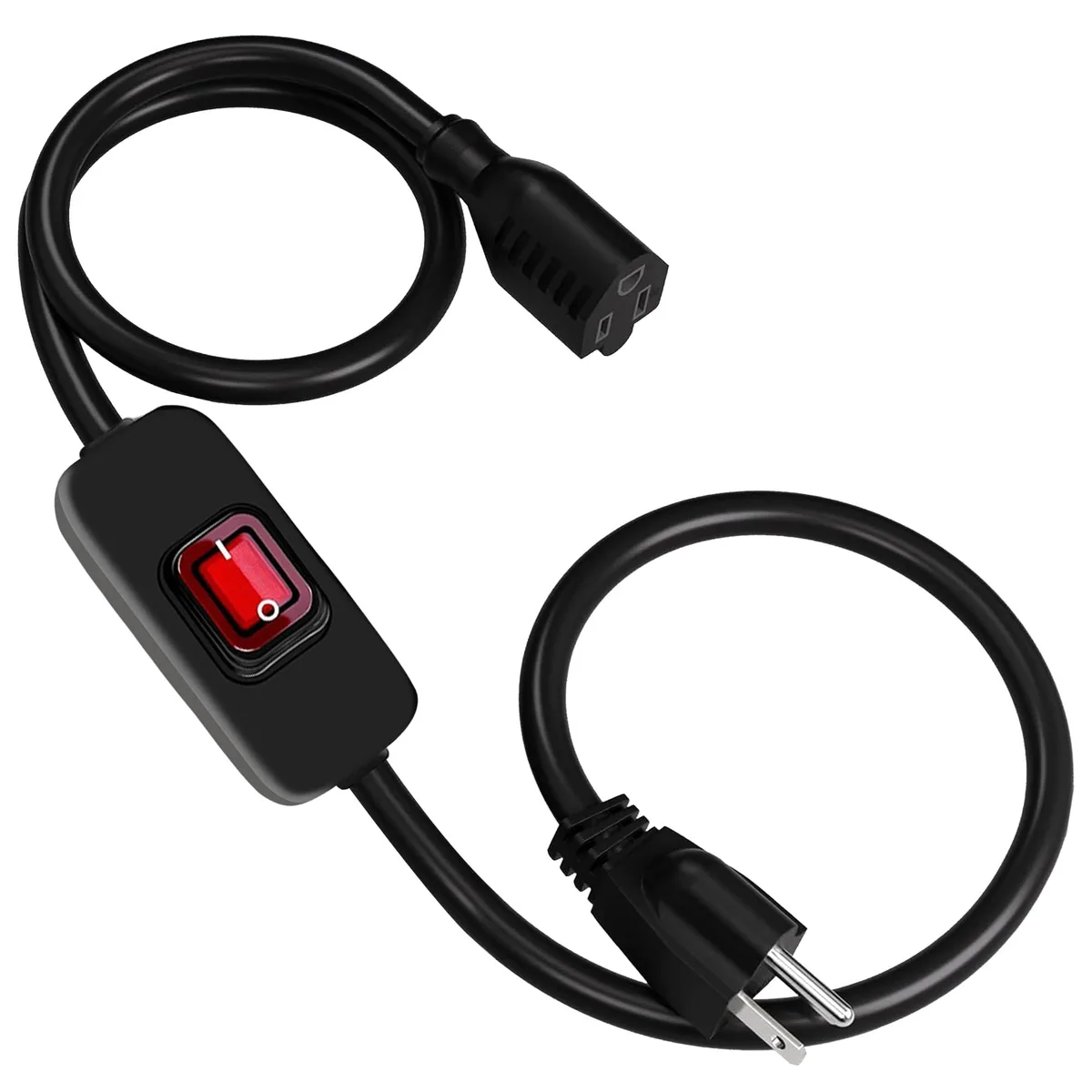  Fiabtool Cord-2H-B 6.56FT 10A 1250W LED Switch Power Extension Cord — product photo