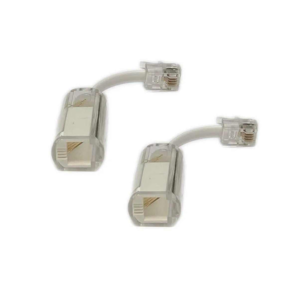 iMBAPrice iMBAPrice Telephone Cord Anti-Tangle 360° Swivel Pack of 2 White — product photo