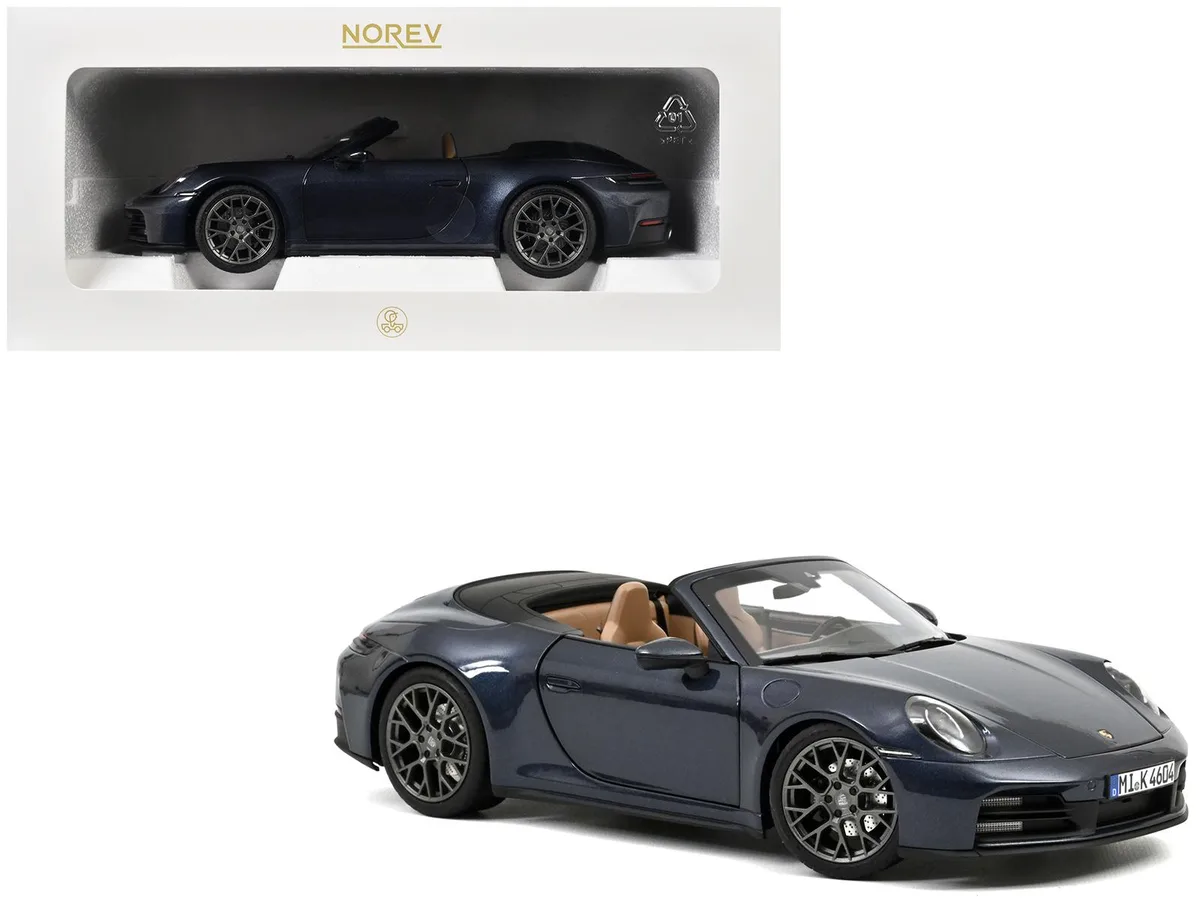 Norev Norev 2024 Porsche 911 Carrera S Cabriolet Yachting Blue Metallic 1/18 Diecast Model Car — product photo