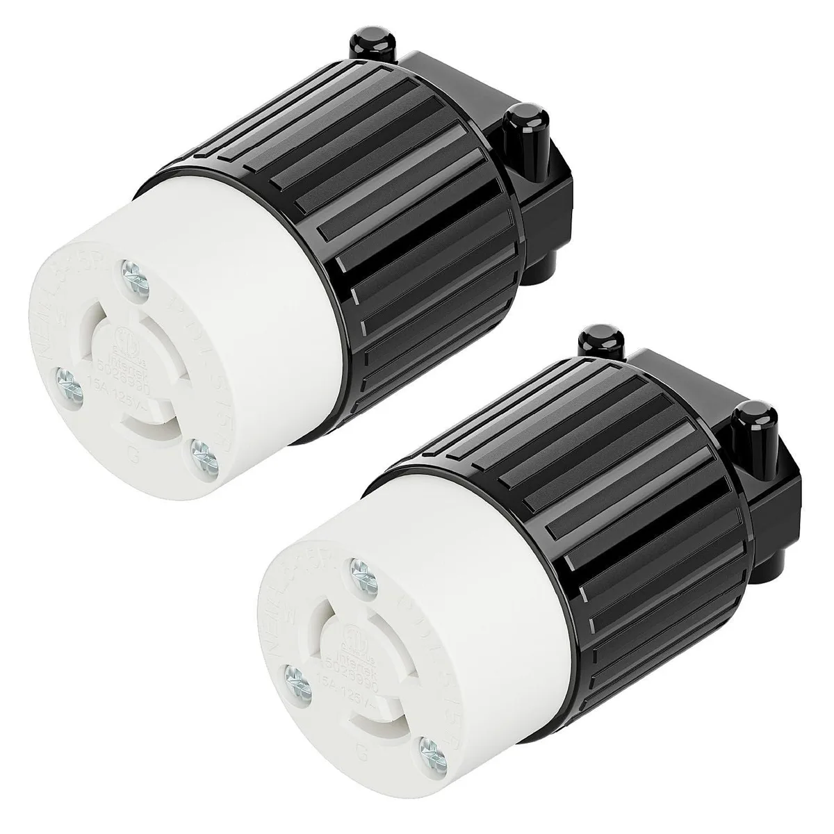 LORDWORLD LORDWORLD NEMA L5-15R Twist Lock Female Receptacle 2-Pack 15A 125V — product photo