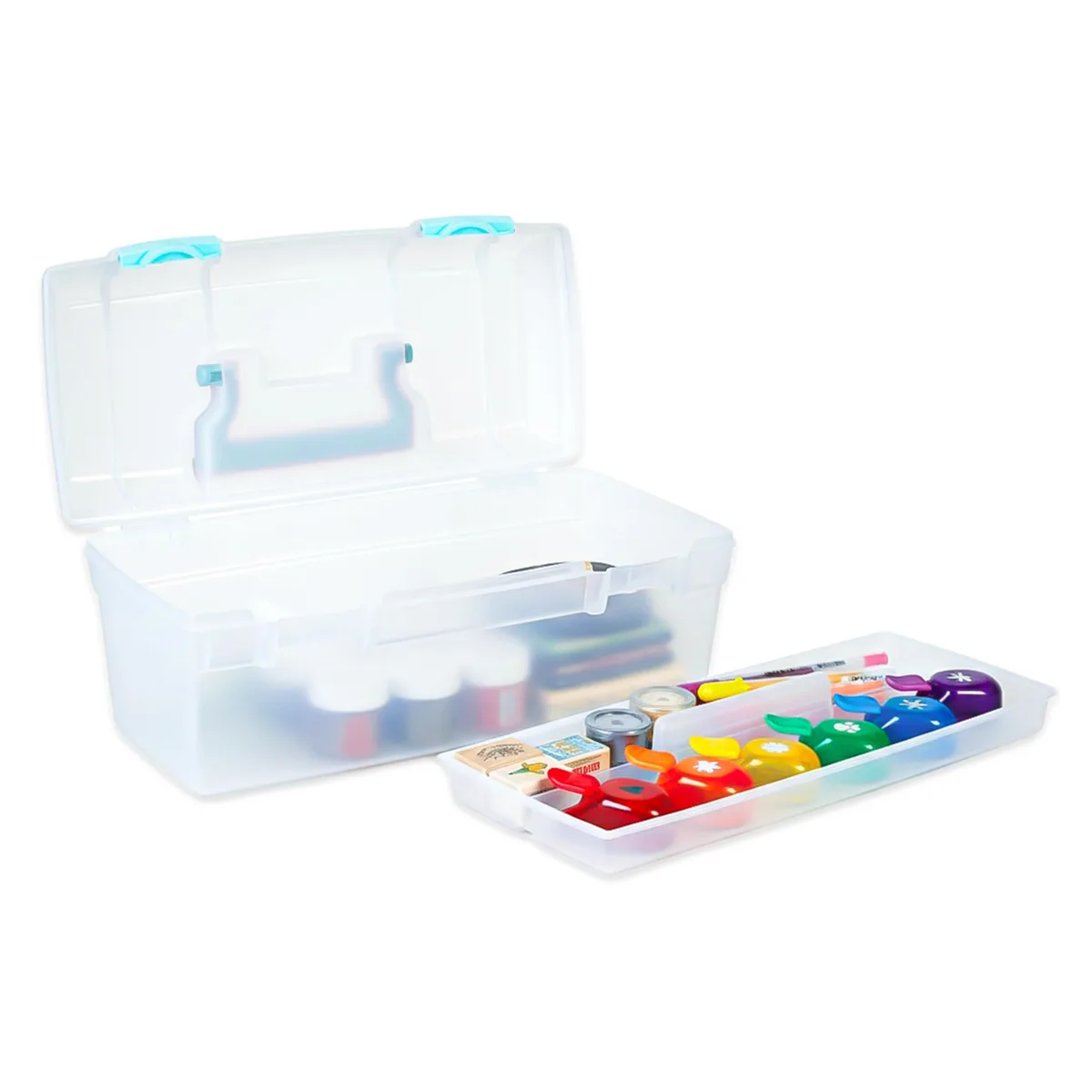  ArtBin 6937AG Essentials Lift-Out Tray Box 13 x 6 x 5.63 in Aqua — product photo