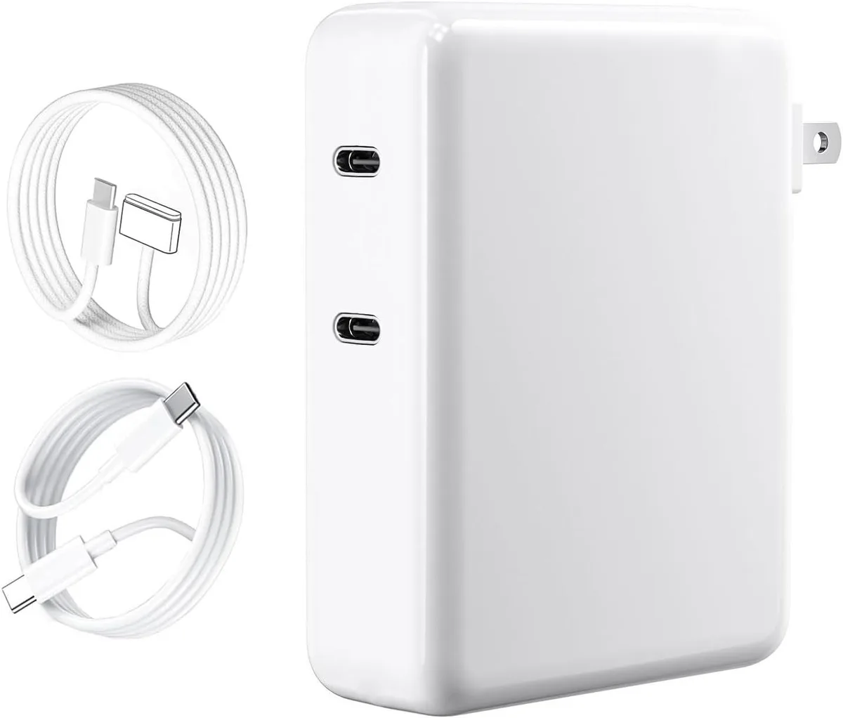 Chopmate Chopmate 280W dual-port USB-C laptop charger 140W per port 6.6ft cables — product photo