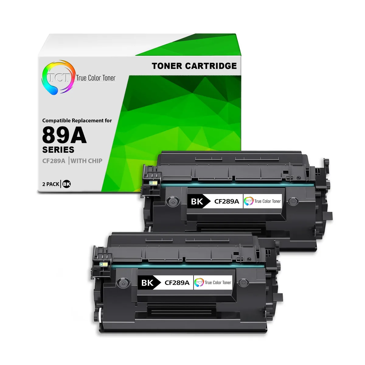 True Color Toner True Color Toner 89A CF289A Black Toner Cartridge 2 Pack — product photo