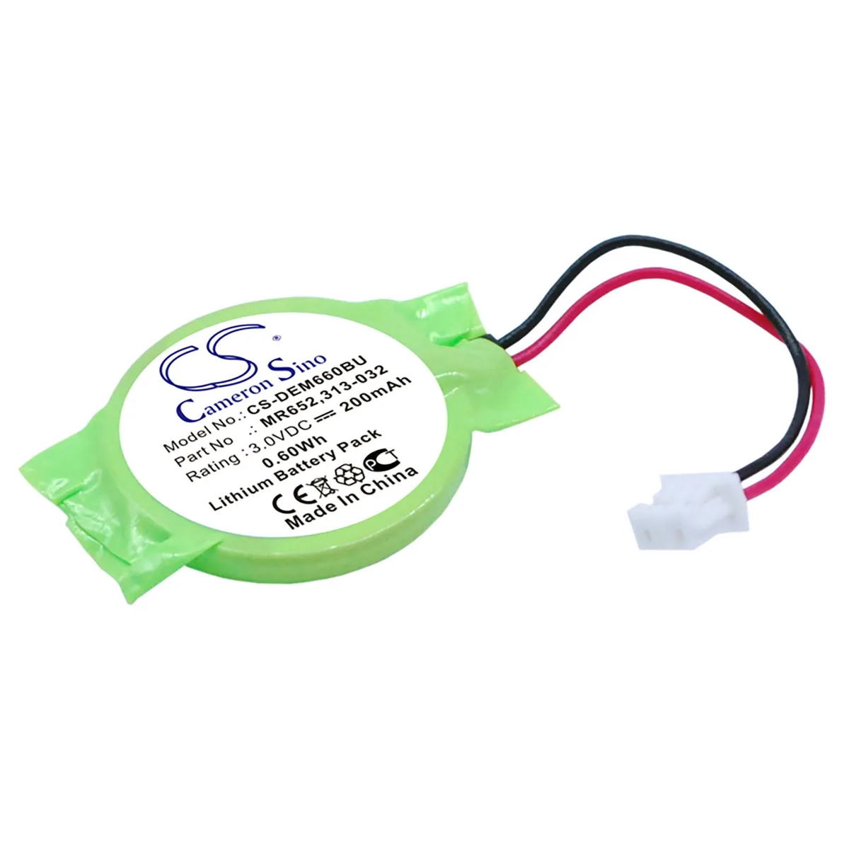 Cameron &amp; Co Cameron &amp; Co DS-CS-DEM660BU CMOS battery 3.0V 200mAh green — product photo