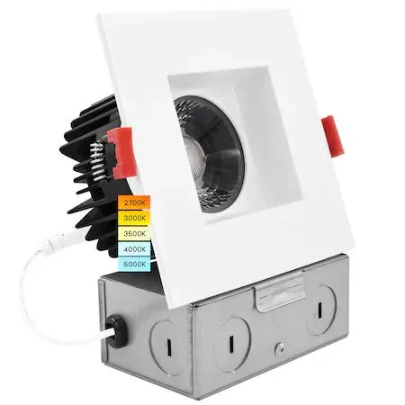 Luxrite Luxrite 4 Inch Square LED Recessed Downlight 5 CCT — product photo