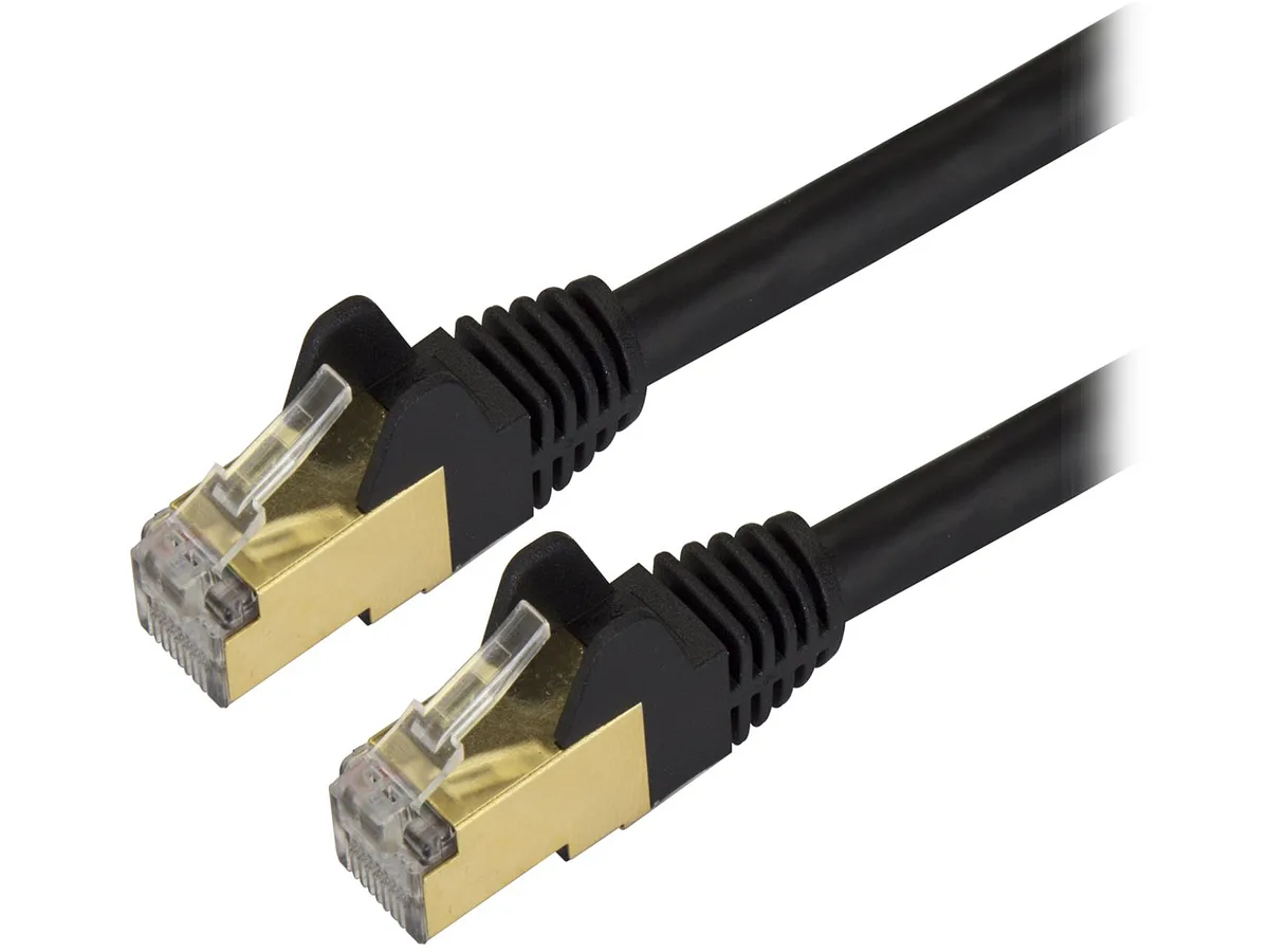 STARTECH STARTECH C6ASPAT9BK Cat6a shielded network ethernet cable 9 ft black — product photo