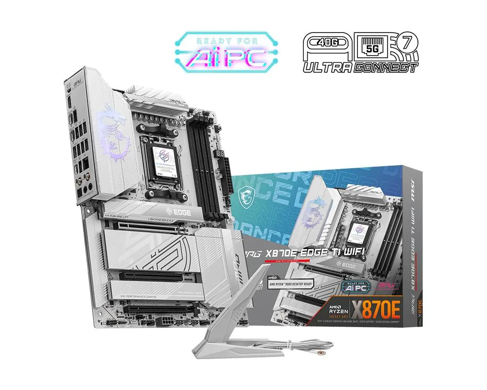 MSI MSI MPG X870E EDGE TI WIFI Blade Titanium AMD motherboard — product photo